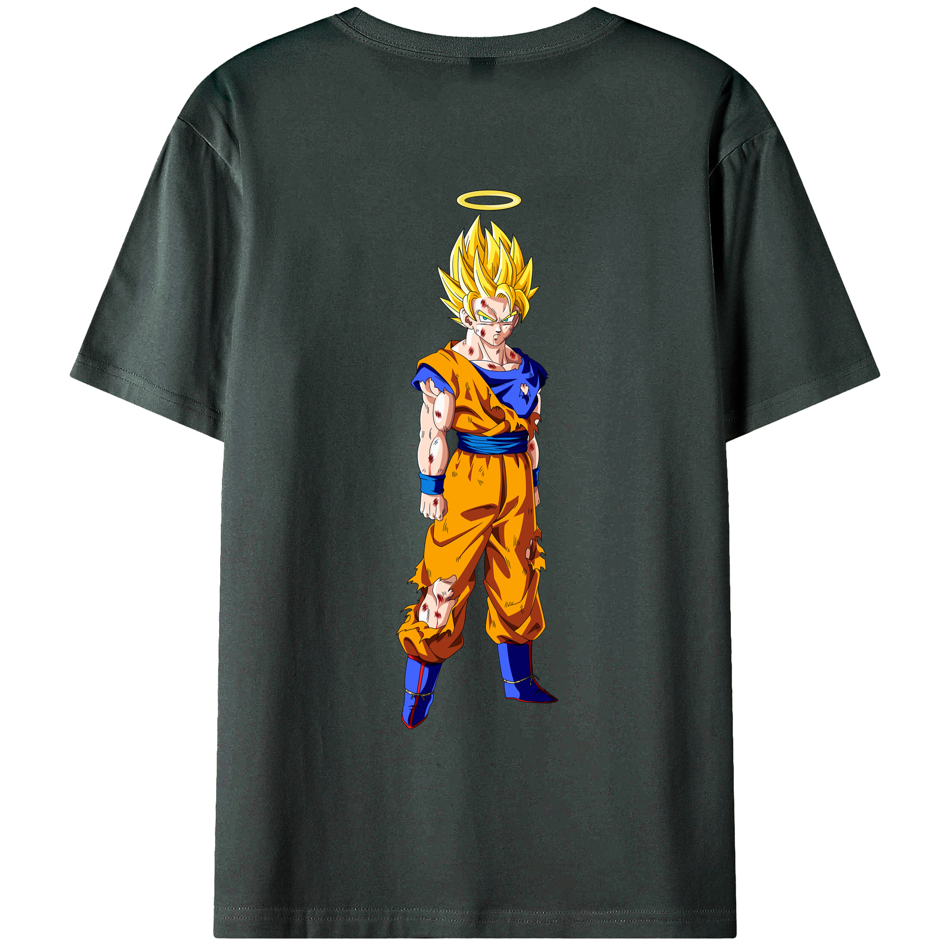 （画像用） ドラゴンボール 孫悟空（そん ごくう）Son Goku カカロット DRAGON BALL Kakarotto 綿100％ メンズ半袖Tシャツ（バックプリント） 通気性
